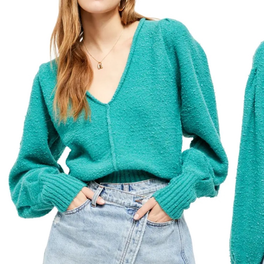 Free People knit V-neck sweater